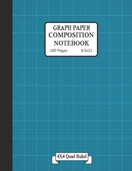 Graph Paper Composition Notebook : Grid Paper Composition Notebook with Beautiful Colored Cover Pages-(KIDS,GIRLS,BOYS,STUDENT)- Quad Ruled(4x4) 100 Sheets (Large, 8. 5 X 11)