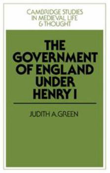 Hardcover The Government of England Under Henry I Book