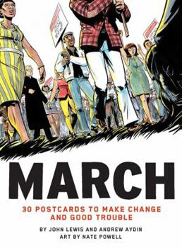 Card Book March: 30 Postcards to Make Change and Good Trouble Book