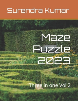 Paperback Maze Puzzle 2023: Three in one Vol 2 Book