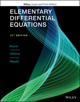 Loose Leaf Elementary Differential Equations Book