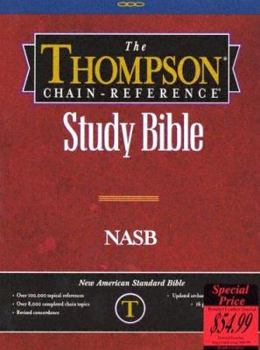 NASB - Black Bonded Leather - Regular Size - Thompson Chain Reference Bible (016090)