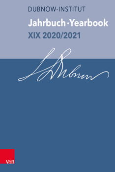 Hardcover Jahrbuch Des Dubnow-Instituts /Dubnow Institute Yearbook XIX 2020/2021 [German] Book