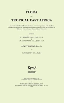 Paperback Flora of Tropical East Africa: Acanthaceae Part 1 Book