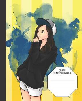 Graph Composition Book: Graph Paper Notebook Anime Art Asian Girl Teenager