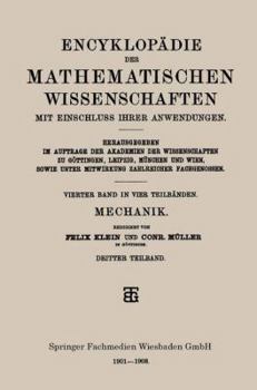 Paperback Encyklopädie Der Mathematischen Wissenschaften Mit Einschluss Ihrer Anwendungen: Vierter Band: Mechanik [German] Book