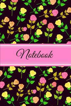 Paperback Notebook: Roses Floral Pattern Book