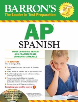 Paperback Barron's AP Spanish [With CDROM and CD (Audio)] Book