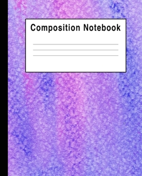 Paperback Composition Notebook: Blues & Purple Pastels Book