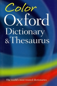 Paperback Color Oxford Dictionary and Thesaurus Book