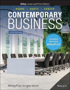 Loose Leaf Contemporary Business, 19e with WileyPLUS Card and Loose-leaf Set Single Term Book