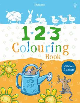 Paperback 123 Colouring Book with Stickers Book