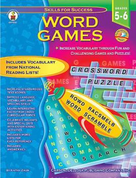 Paperback Word Games, Grades 5 - 6: Increase Vocabulary Through Fun and Challenging Games and Puzzles Book