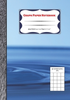 Paperback Graph Paper Notebook: Quad Ruled 4x4 - 110 Pages - 7" x 10" Squared Graphing Paper * Blank Notebook * Grid Paper * Softback ...(Composition Book