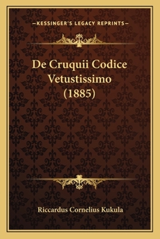 Paperback De Cruquii Codice Vetustissimo (1885) [Latin] Book