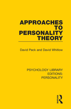 Paperback Approaches to Personality Theory Book