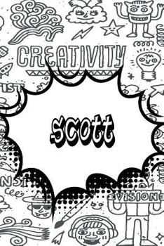 Paperback Scott: Personalized Doodle Isometric Dot Paper Notebook Featuring 120 Pages 6x9 Book