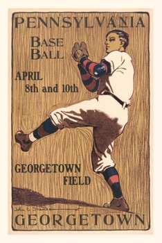 Paperback Vintage Journal Georgetown Baseball Poster Book