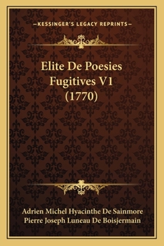 Paperback Elite De Poesies Fugitives V1 (1770) [French] Book