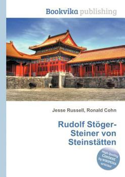 Paperback Rudolf Stoger-Steiner Von Steinstatten Book