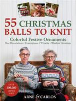 Paperback 55 Christmas Balls to Knit: Colourful Festive Ornaments Book