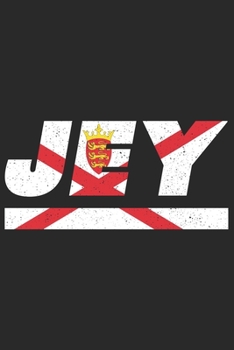 JEY: Jersey Notizbuch mit blanko 120 Seiten in weiß. Notizheft mit der jersischen Flagge (German Edition)