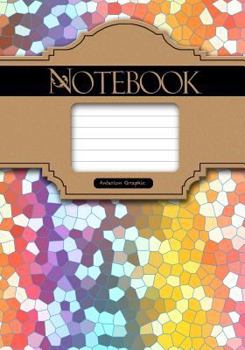 Paperback Notebook, Mosaic, 7 x 10, 50 Sheet Book