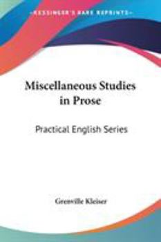Paperback Miscellaneous Studies in Prose: Practical English Series Book