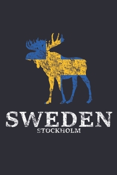Paperback Wikstroem - Notes: Sweden moose flag Sweden Stockholm used look - Notebook 6x9 dot grid Book