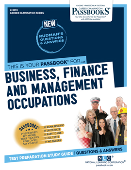 Paperback Business, Finance and Management Occupations (C-3553): Passbooks Study Guide Volume 3553 Book