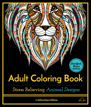 Paperback Stress Relieving Animal Designs: Adult Coloring Book, Celebration Edition Book