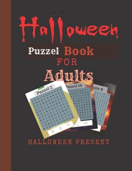 Paperback Halloween puzzel book for adults: Spooky puzzel book for adults Book