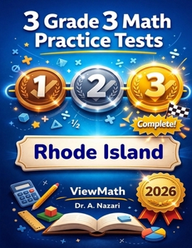 Paperback 3 Rhode Island RICAS Grade 3 Math Practice Tests: Full-Length Test Prep with Detailed Answer Explanations Book