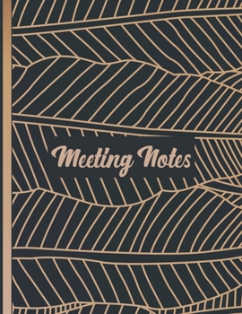 Meeting Notes: Detailed meeting notes journal for recording meeting minutes with detailed sections to keep track of attendees and action items. Cover(43)