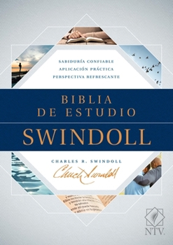 Hardcover Biblia de Estudio Swindoll Ntv (Tapa Dura, Azul) [Spanish] Book