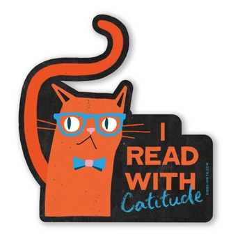 Paperback I Read With Catitude Sticker (Pack of 6) Book