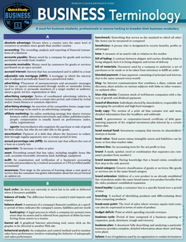 Misc. Business Terminology: A Quickstudy Laminated Reference Guide Book