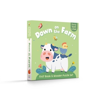 Board book First Book & Wooden Puzzle Set - Down on the Farm Book
