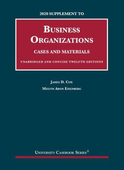 Paperback 2020 Supplement to Business Organizations, Cases and Materials, Unabridged and Concise, 12th (University Casebook Series) Book