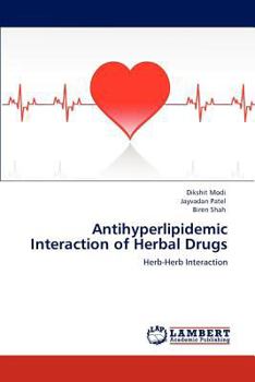 Paperback Antihyperlipidemic Interaction of Herbal Drugs Book
