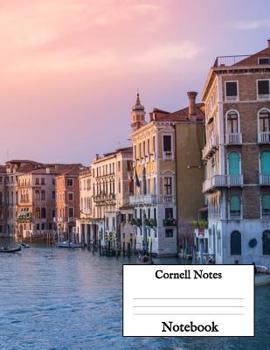 Paperback Cornell Notes Notebook: Venice Italy, Gondolas, Cornell Note Paper Taking Notes Journal for School Students College Ruled Lined Large Notebook Book