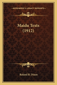 Paperback Maidu Texts (1912) Book