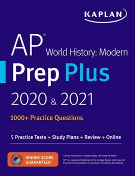 Paperback AP World History Modern Prep Plus 2020 & 2021: 5 Practice Tests + Study Plans + Review + Online Book