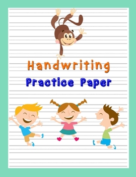 Paperback Handwriting Practice Paper: Pre K, Kindergarten, 100 Pages Notebook with Dotted Lined Book