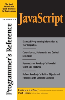 Paperback JavaScript Programmer's Reference Book