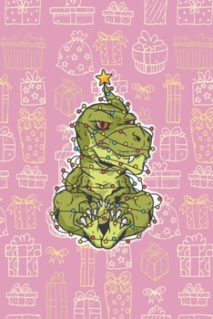 Funny T Rex Dino Christmas - Journal Journal Lined about A5 FORMAT - notepad for school and work. Christmas theme, dinosaur, dinosaurs: Christmas gift ... or Santa Claus as a sweet gift - nice Journal