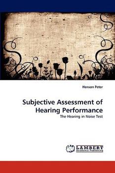 Paperback Subjective Assessment of Hearing Performance Book