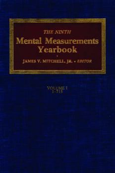 Hardcover The 9th Mental Measurements Yearbook Book