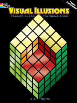 Paperback Visual Illusions Stained Glass Coloring Book