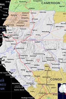 Paperback Modern Day Map of Gabon in Africa Journal: Take Notes, Write Down Memories in this 150 Page Lined Journal Book